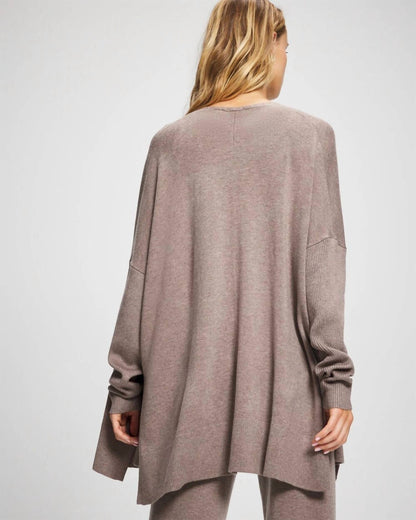 Premier Knit Sweater Wrap And Funnel Neck Midi Dress Set