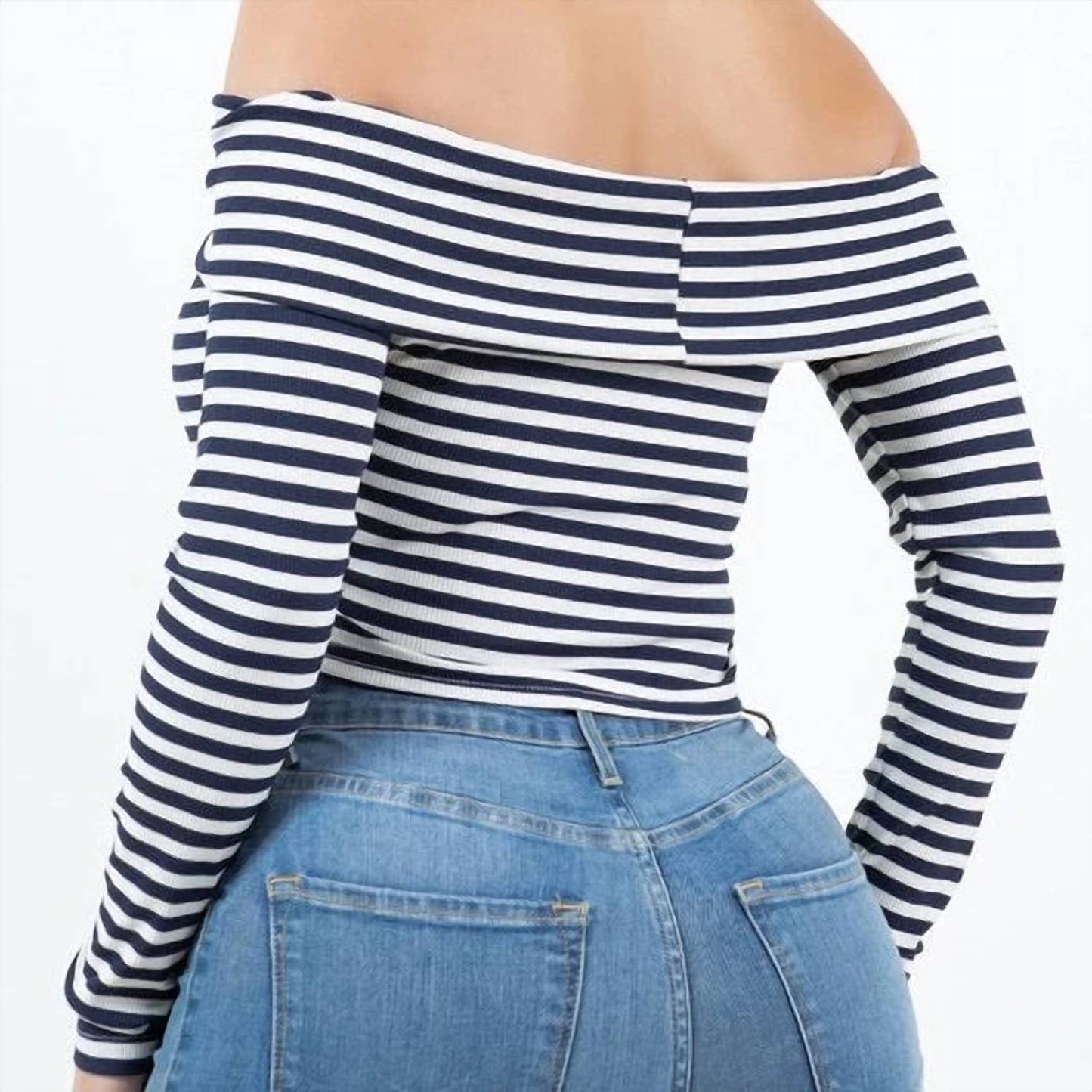 Off The Shoulder Striped Top