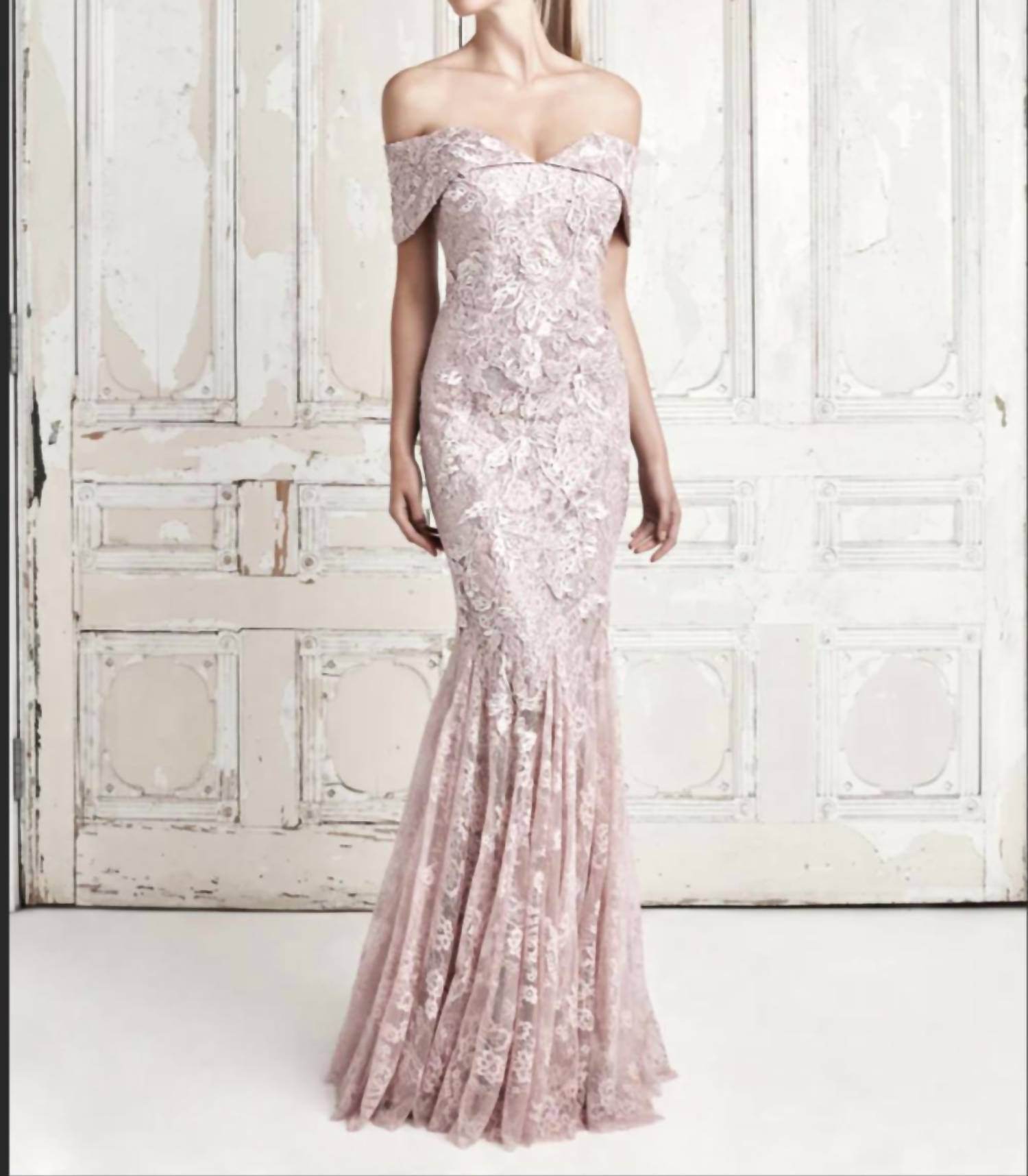 Alexander by Daymor - Embroidered Off Shoulder Gown - Rack Hunt