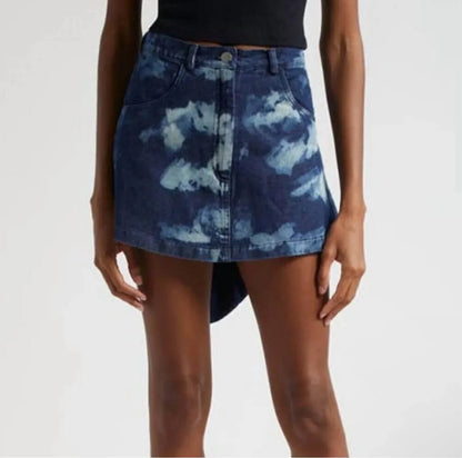 Orire - Bubi Denim Ruffle Mini Skirt - Rack Hunt