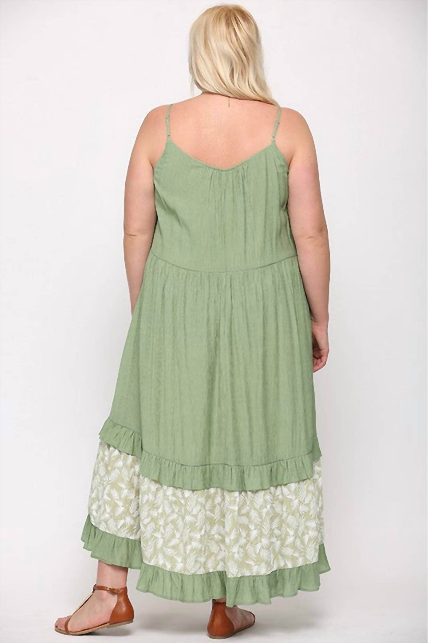 Bluheaven - Maxi Dress W/ Leaf Print - Rack Hunt -