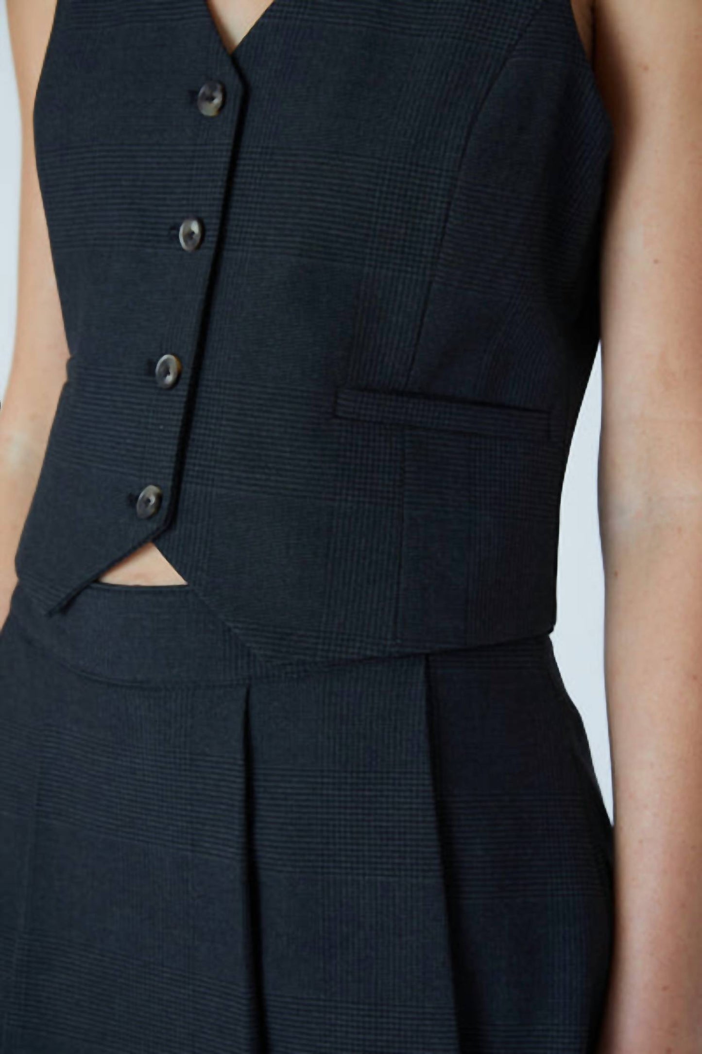 Tailored Plaid Vest
