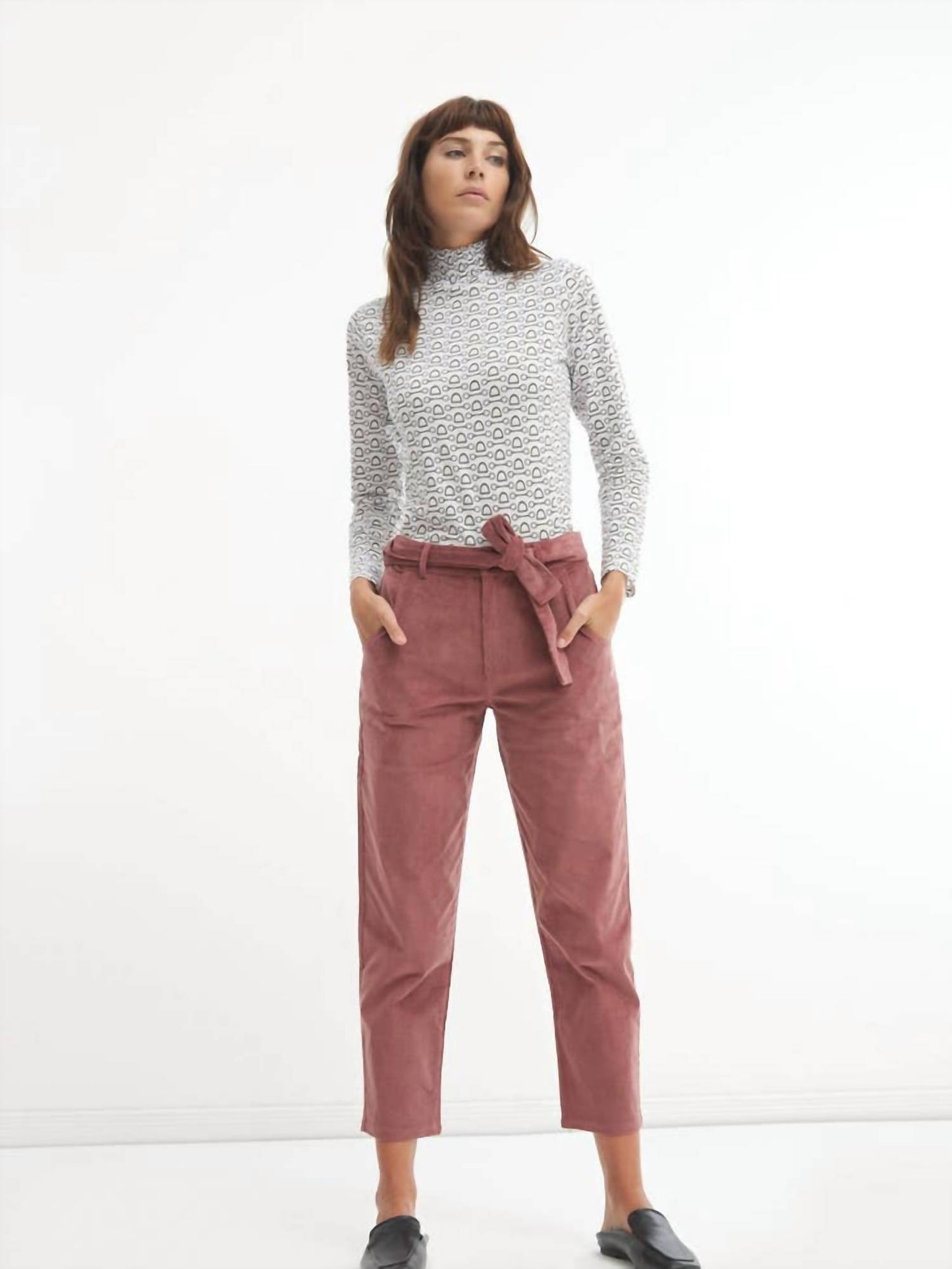Corduroy Pants With Belt
