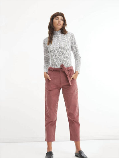 Corduroy Pants With Belt