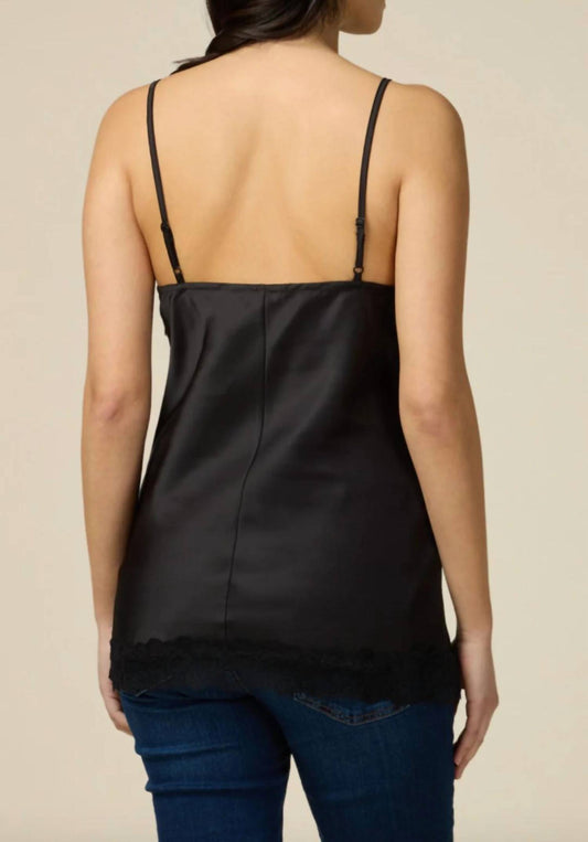 Satin Lace Trim Top
