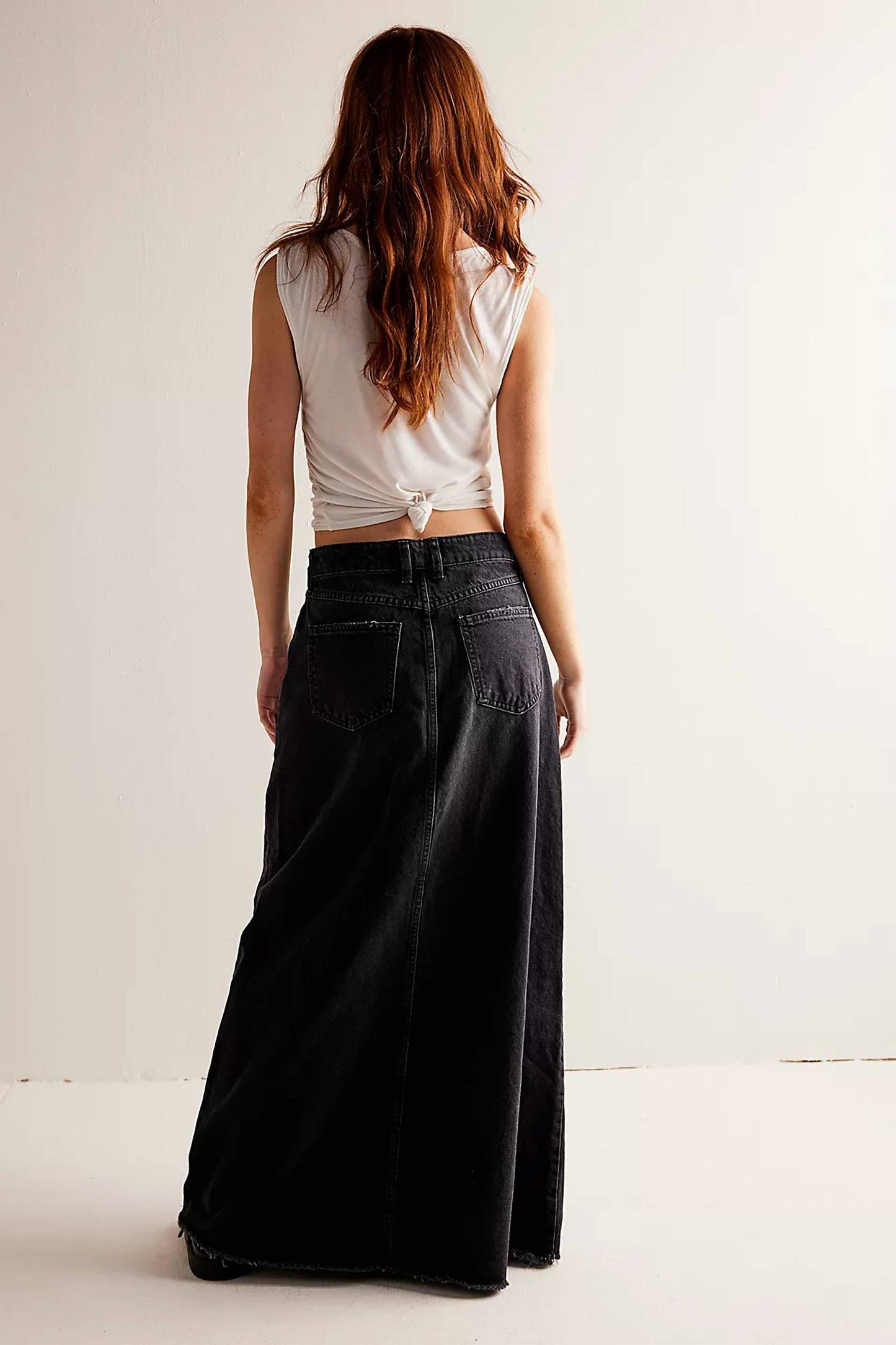 Come As You Are Denim Maxi Skirt