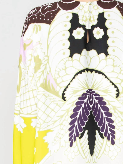 Valentino - Long Sleeve Printed Dress - side view - Rack Hunt