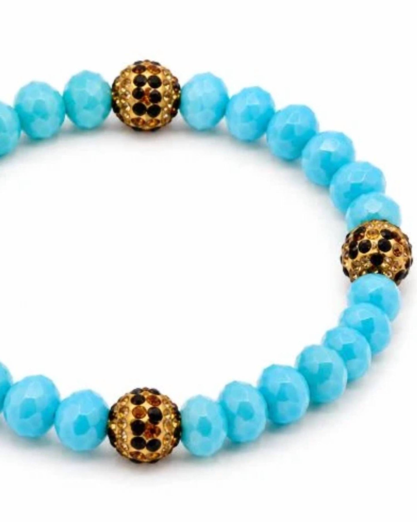 Women's Crystal Leopard Accent Stretch Bracelet