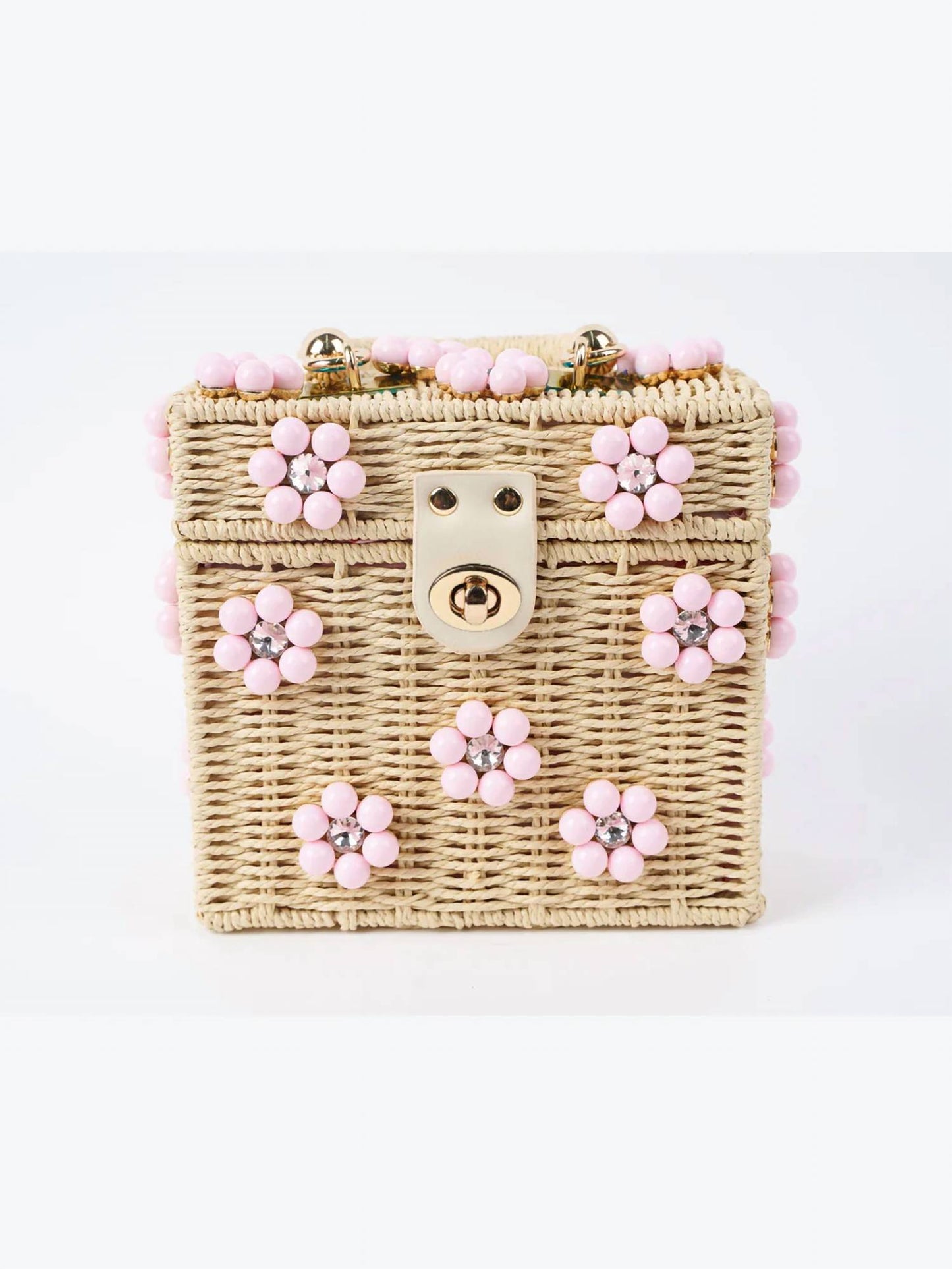 Women's Wicker Bucket Flower Bag