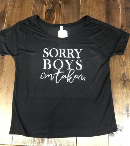 The Minted Olive - Women's Sorry Boys I'm Taken Tee - Rack Hunt