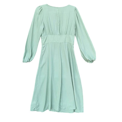 Front Slit And Buttons Midi Dress
