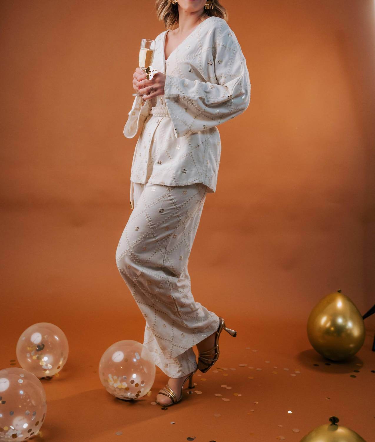 La Chocole - Papuyo Embrodeired Top And Pants Set - Rack Hunt