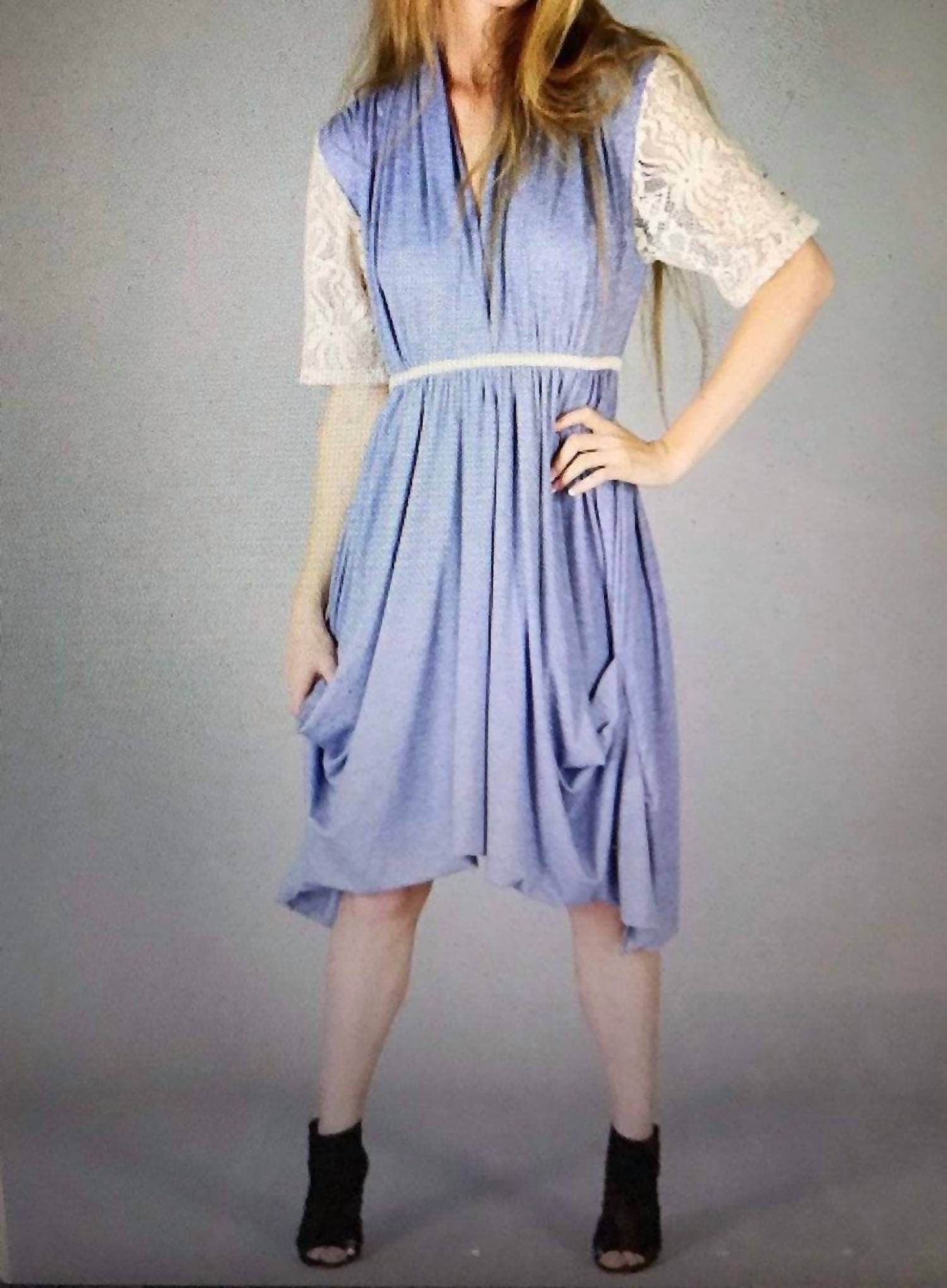 Tough Luv - Lace Sleeve Goddess Pocket Dress - Rack Hunt -