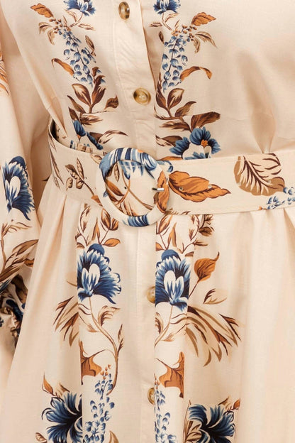Flower Detail Maxi Dress - Plus Size