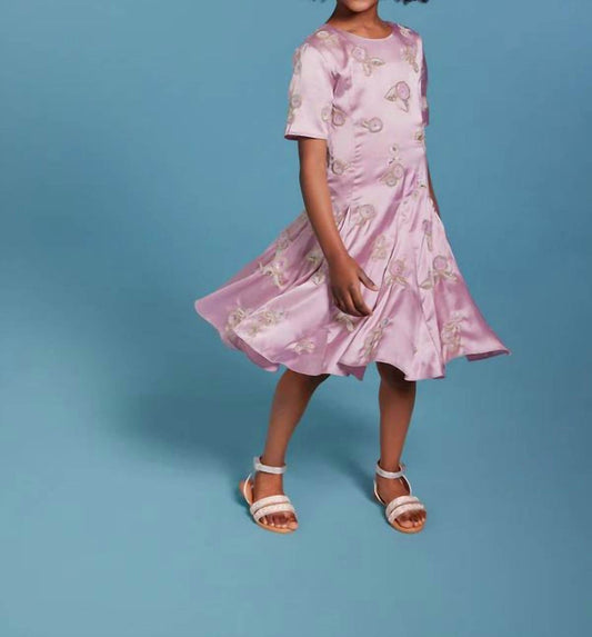 Sasha+Z - Floral Embroidered Satin Dress - Rack Hunt -