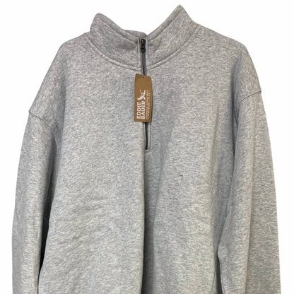 Men's Faux Sherpa Quarter Zip Pullover Sweatshirt - Big And Tall