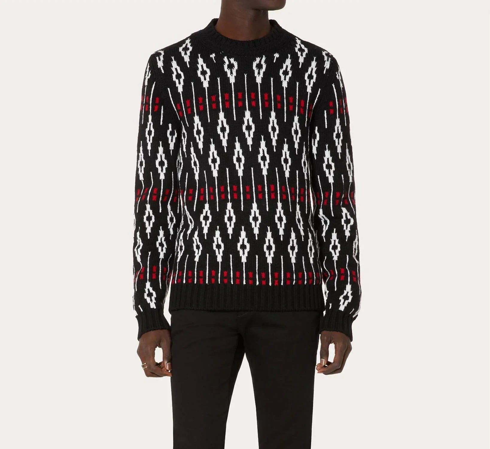 Valentino - Geometric Pattern Crew Neck Sweater - Rack Hunt