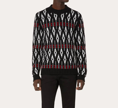 Valentino - Geometric Pattern Crew Neck Sweater - Rack Hunt