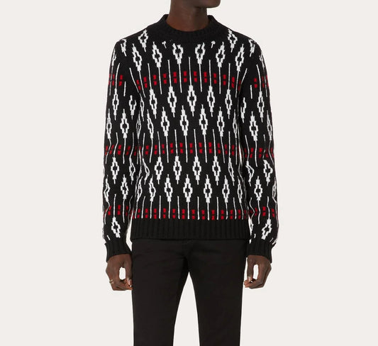 Valentino - Geometric Pattern Crew Neck Sweater - Rack Hunt
