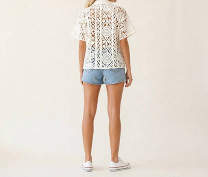 Isla Crochet Shirt Top