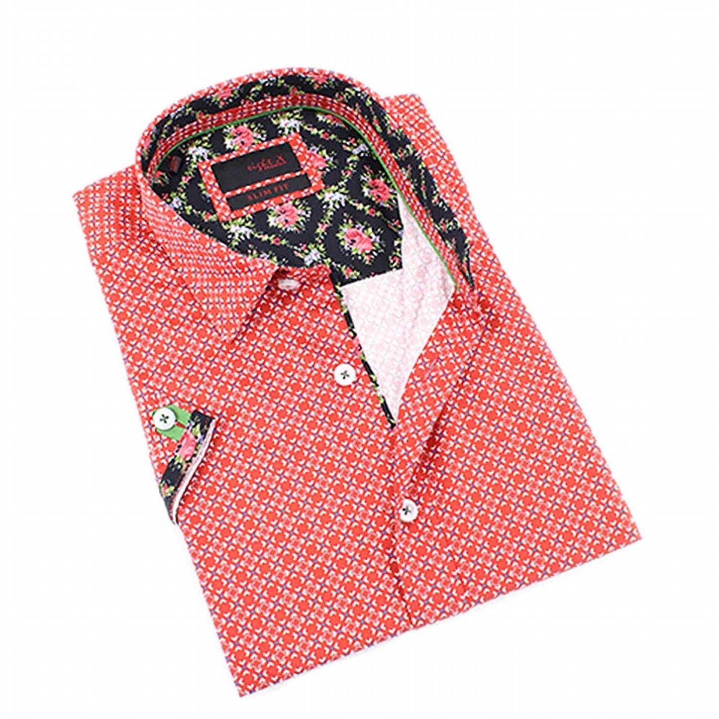 Short Sleeve Shirt With Floral Trim