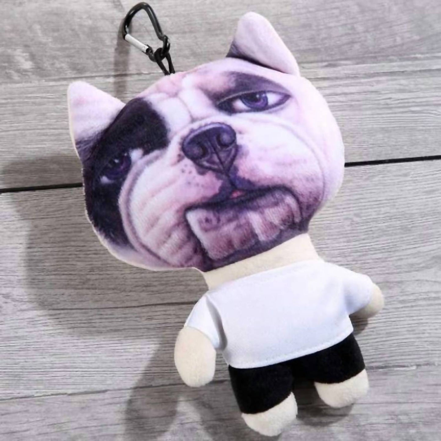 Women's Al Capone Bulldog Jumbo Stuffed 3d Key Fob Keyring