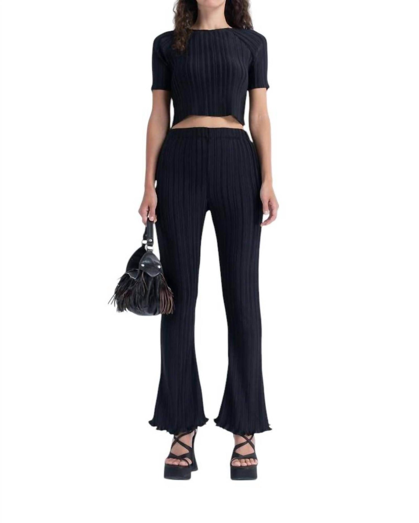 Arthur Apparel - Box Pleat Flare Pants - Rack Hunt