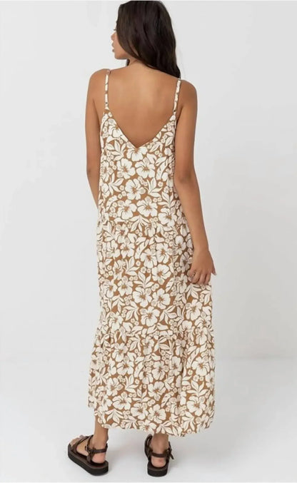 Rhythm. - Pacific Tiered Midi Dress - Rack Hunt