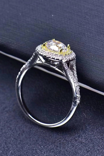 Women's Two-tone One Carat Moissanite Ring