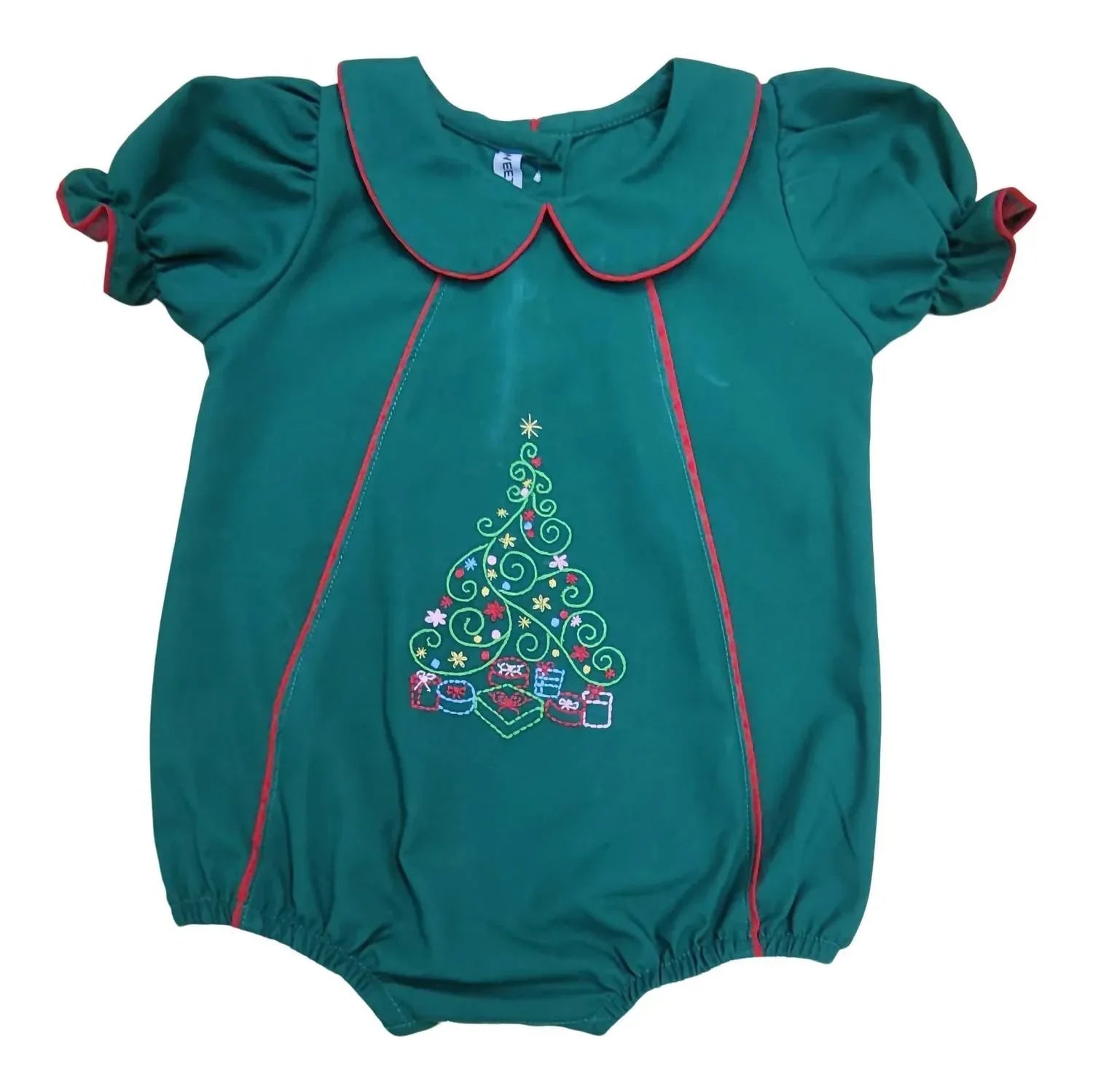 Muguet Collection - Girl's Christmas Tree Embroidered Hunter Bubble - Rack Hunt