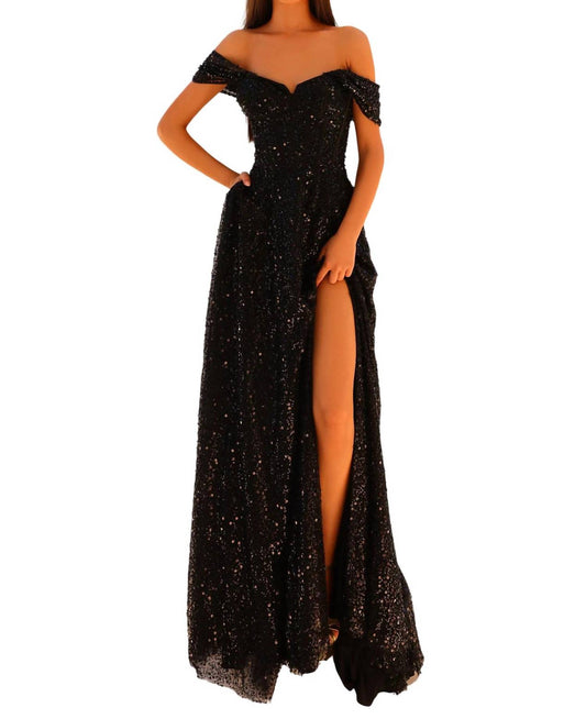Sequin A-line Gown