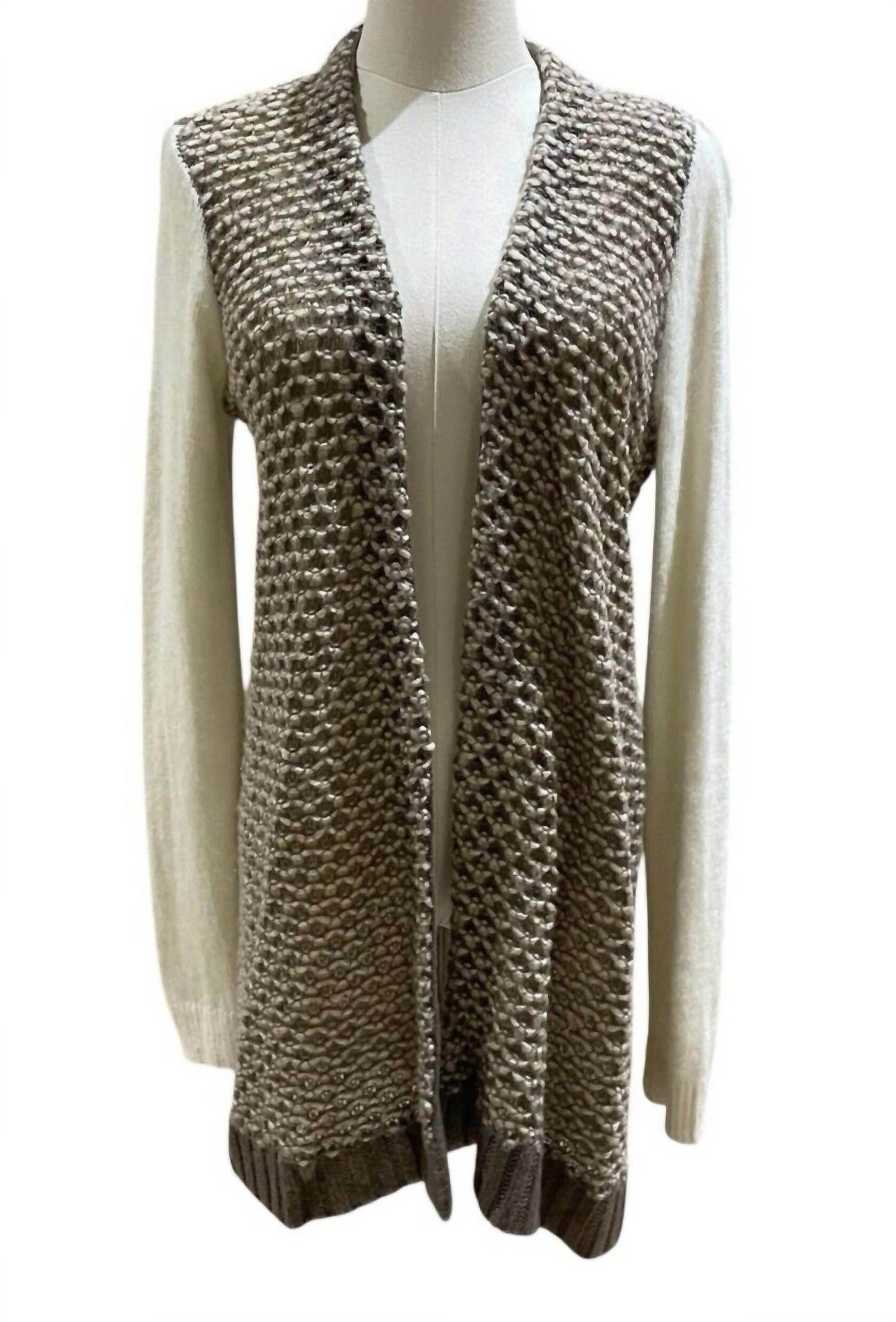 Hinge - Women's Wool Angora Open Front Cardigan - Rack Hunt -