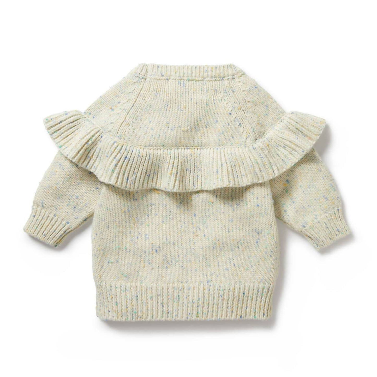 Kid's Knitted Ruffle Sweater