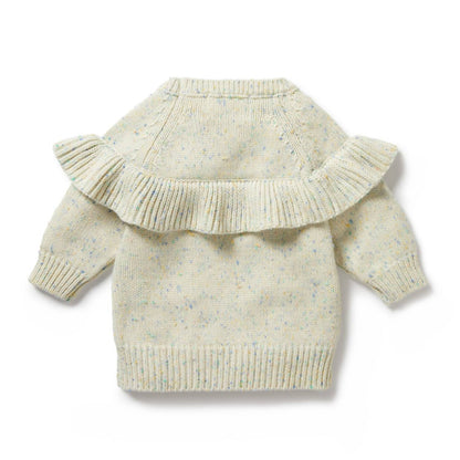Kid's Knitted Ruffle Sweater