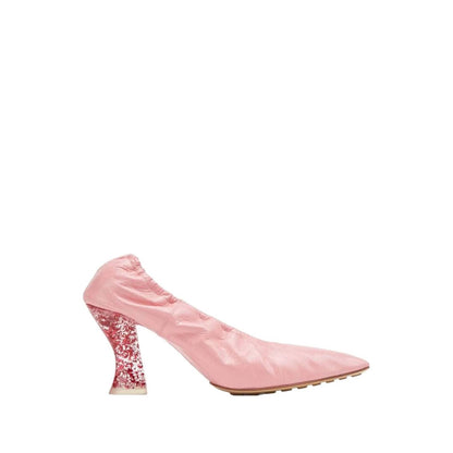 Women's Glitter Heel Almond Pumps