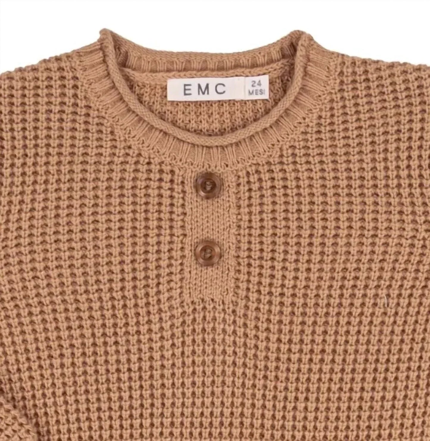 EMC - Boy's Waffle Texture Henley Sweater - Rack Hunt