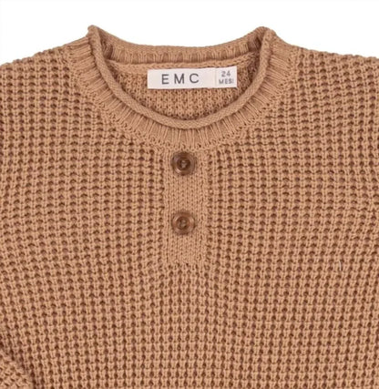 EMC - Boy's Waffle Texture Henley Sweater - Rack Hunt