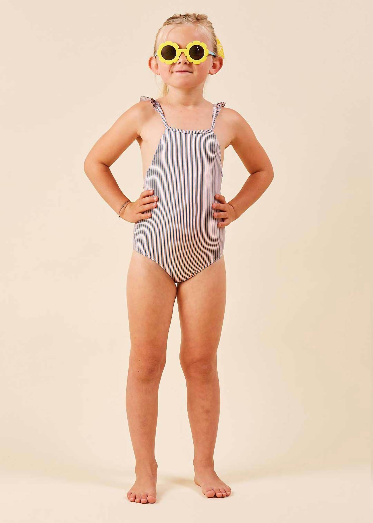 Arsène et les Pipelettes - Girls Striped Swimsuit - Rack Hunt -