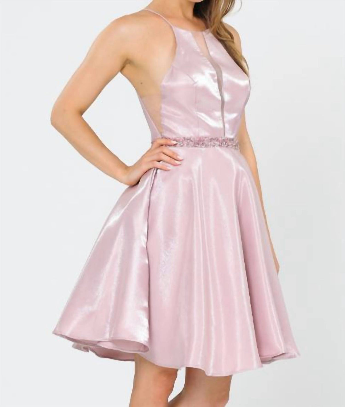 Halter shimmer cocktail Dress