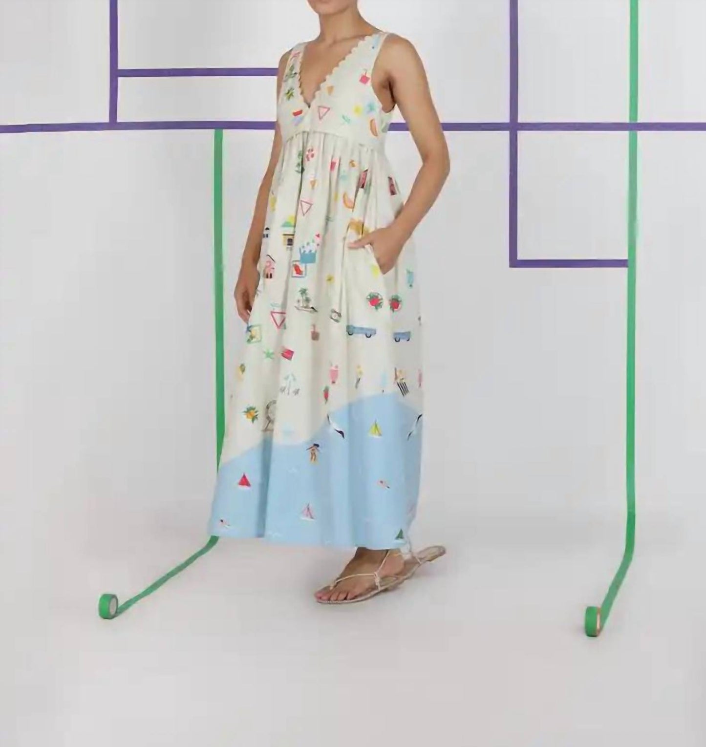 Febia Printed Midi Dress