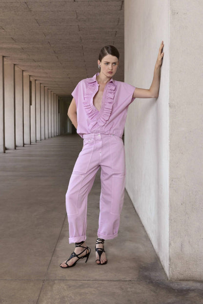 Utility Cropped Denim Pant