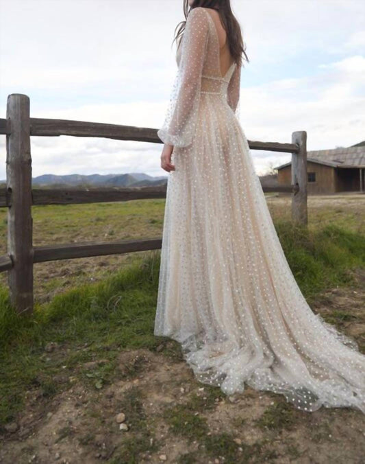 Lunella Bishop Sleeve Wedding Gown