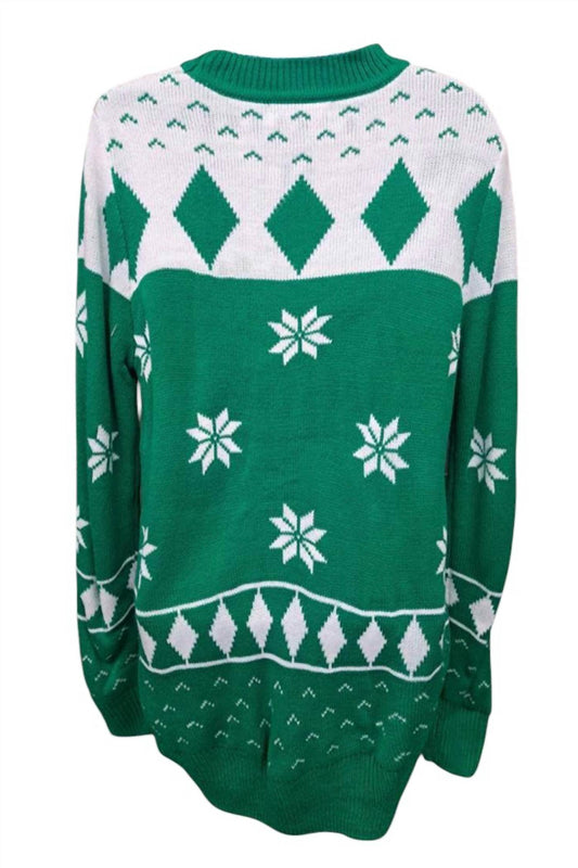 Tres Chic - Women's Snowflakes Diamonds Sweater - Rack Hunt -