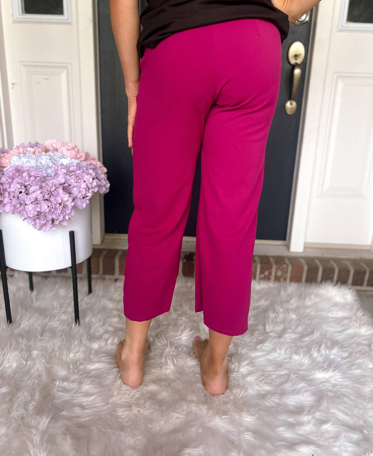 Lucy Wide Leg Stretchy Crop Pants