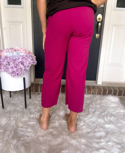 Lucy Wide Leg Stretchy Crop Pants