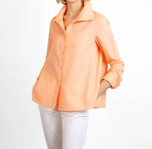 BYLYSE - WIDE COLLAR LINEN BLOUSE - Rack Hunt -