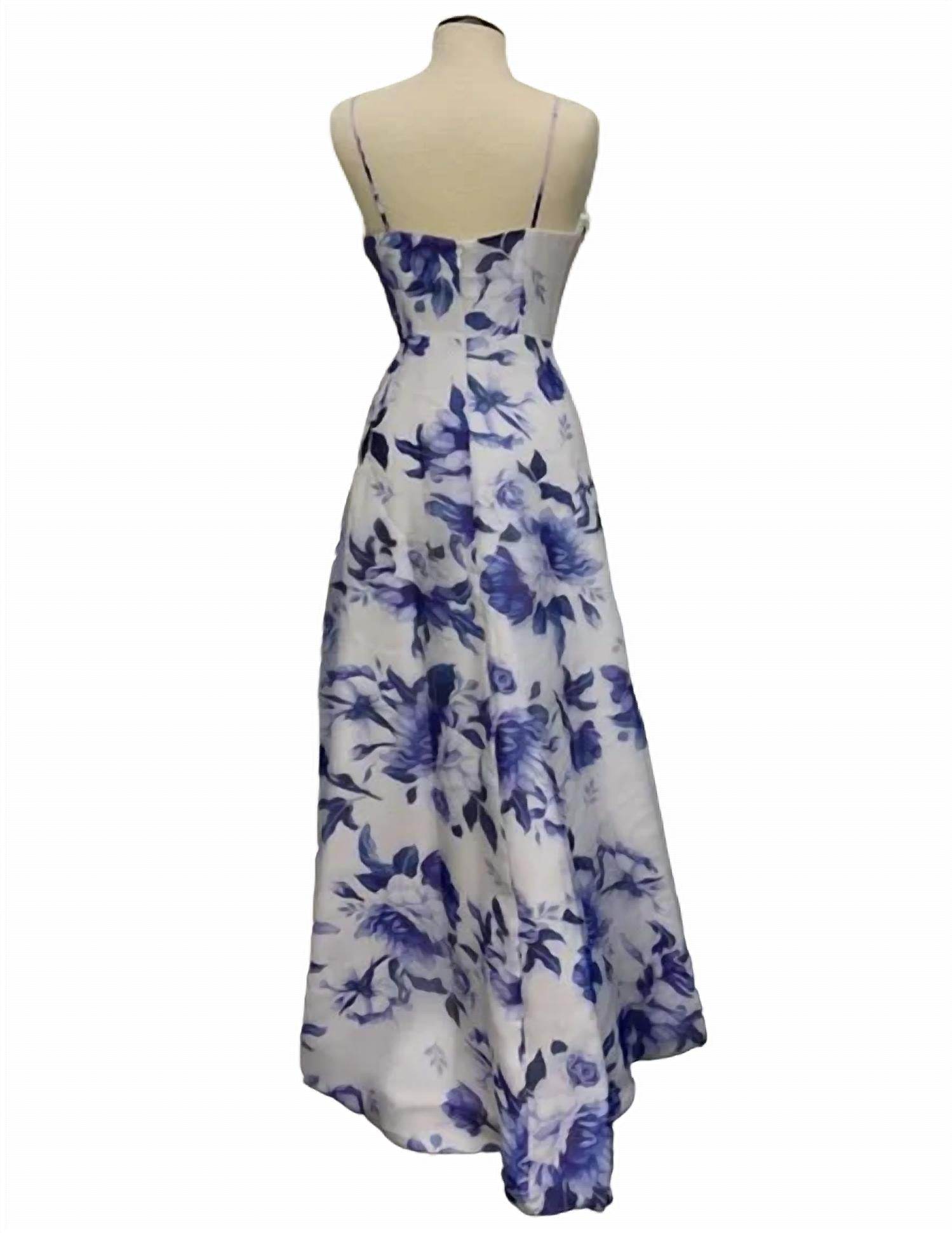 Bariano - ANNE ASYMMETRICAL FLORAL GOWN - Rack Hunt -