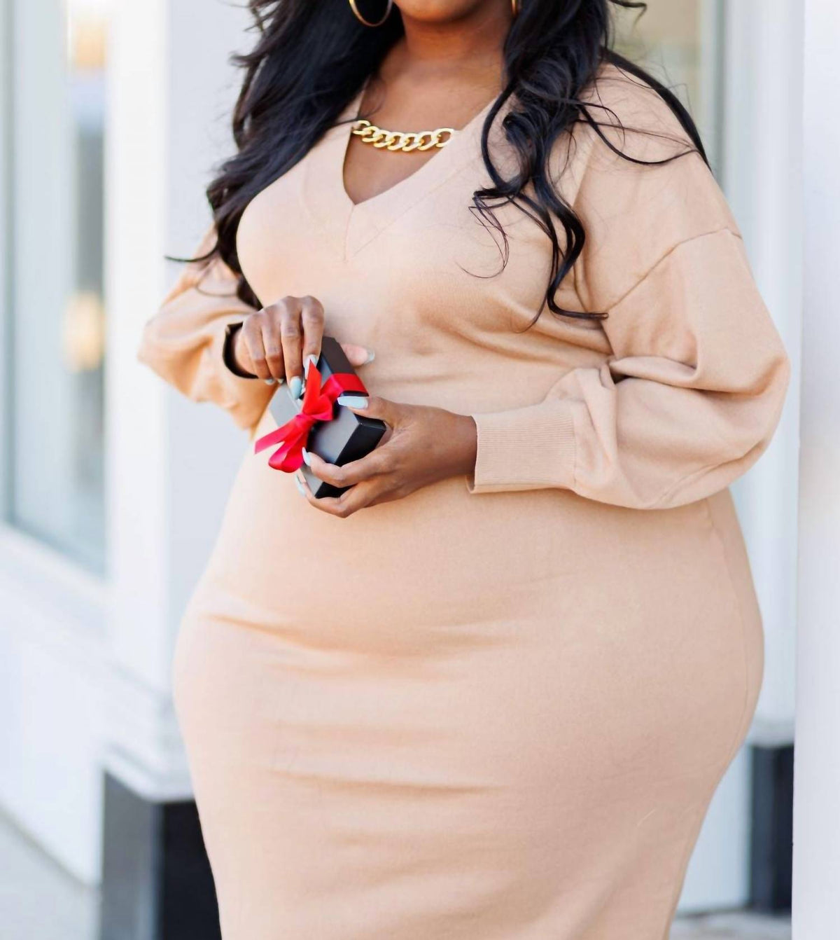 Little Caramel Sweater Dress