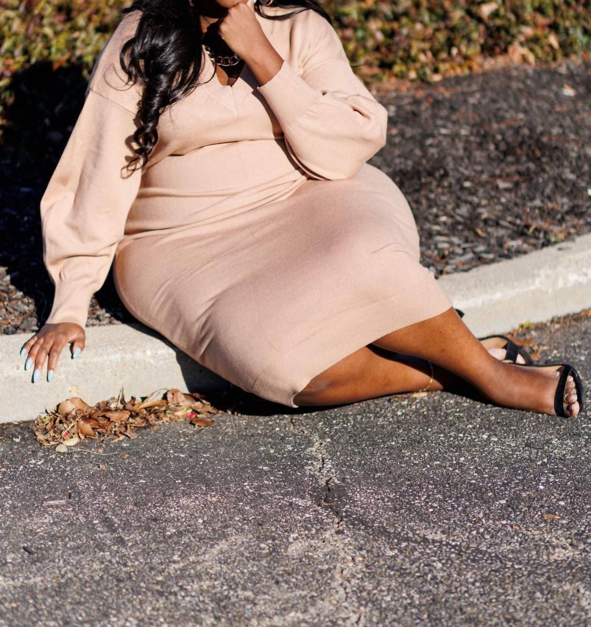 Little Caramel Sweater Dress