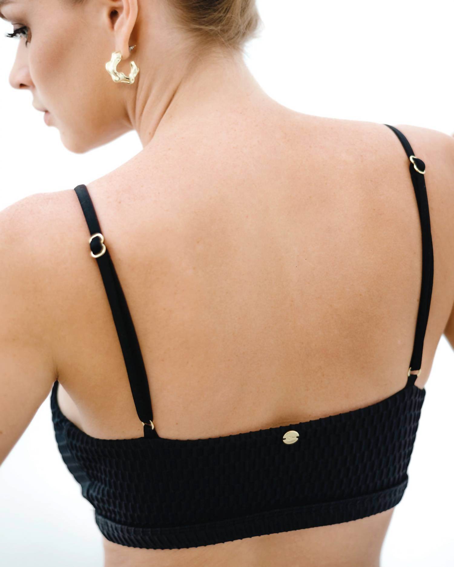 Gigizara - Midnight Surf Bikini Top Retro Surf Chic & Eco Finish - Rack Hunt -